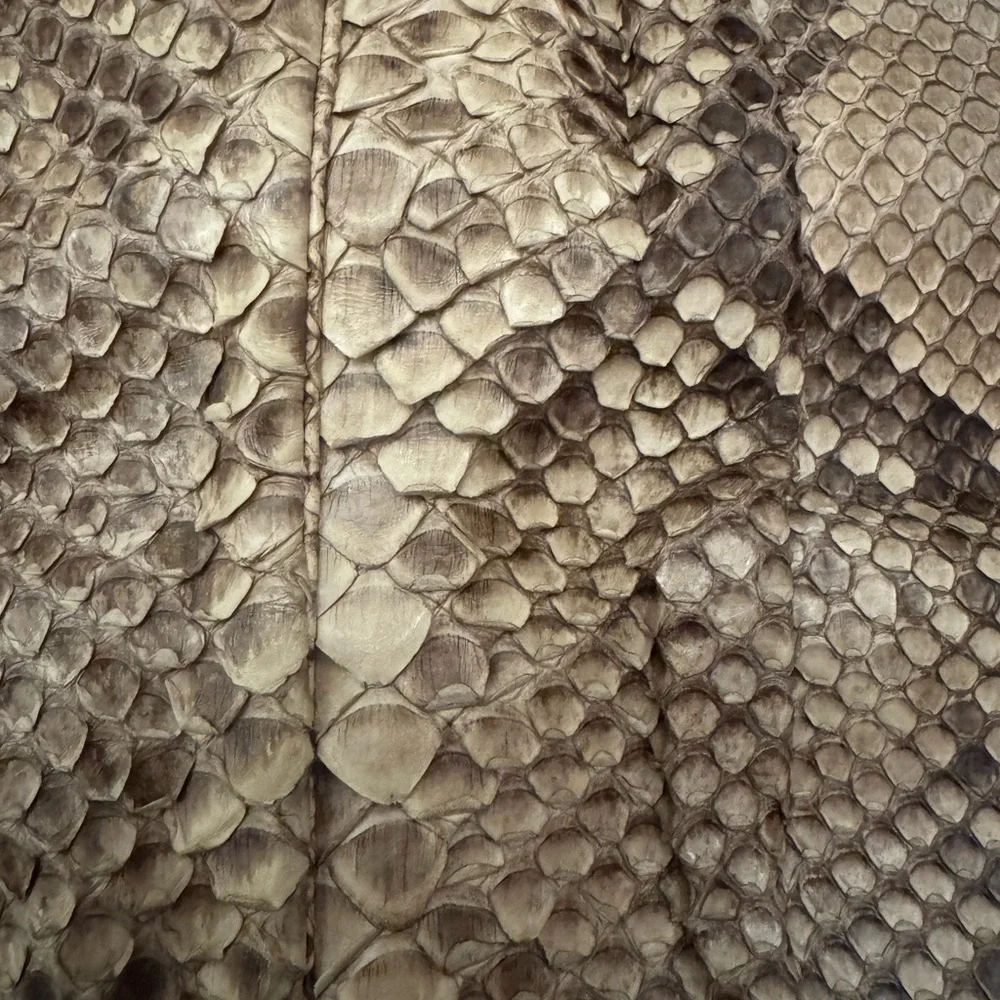 Elegant Brown Snakeskin Clutch